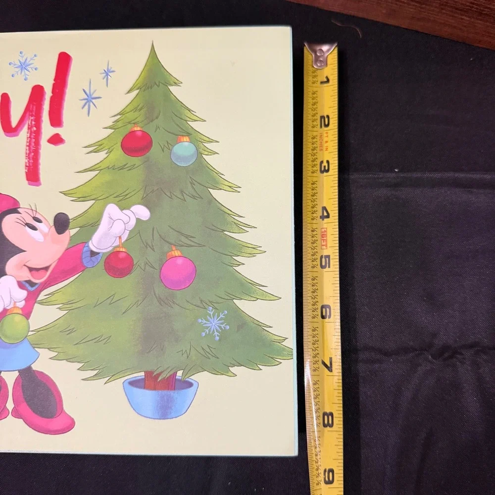 Disney Minnie Mouse Joy Christmas Tree Wood Box Sign Holiday Decor 8x8 Sign